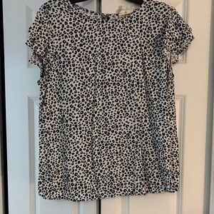 Black and White animal print Blouse